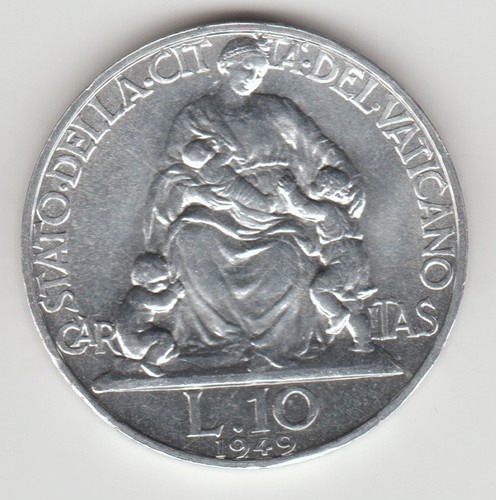 Pio xii vaticano lire - xii, 1949