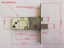 2 x CISA ART. 57313.73 SERRATURA DA INFILARE A DOPPIA MAPPA CHIUSURA LATERALE