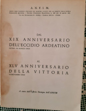 1963 ANFIM XIX ANNIVERSARIO ECCIDIO FOSSE ARDEATINE NAZISMO FASCISMO VIA RASELLA