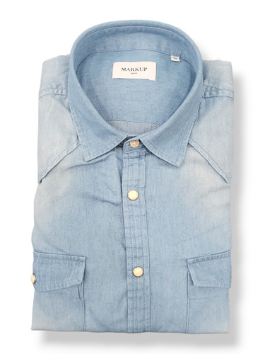 Camicia uomo denim leggero - camicia,