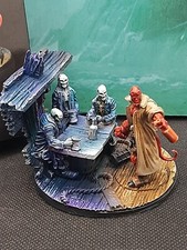 Hellboy miniature game drinking with the dead diorama painted mantic games