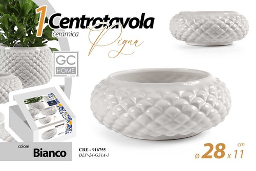 Vaso basso pigna - basso, cachepot