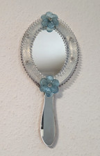 Specchio da Parete in Vetro di Murano con Manico Specchio da Trucco Veneziano Vintage