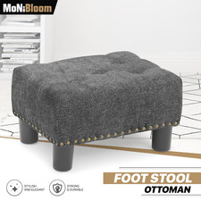 Gray poufs ottoman tufted - 15",