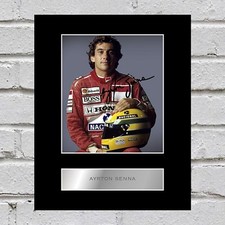 Ayrton Senna Signed Mounted