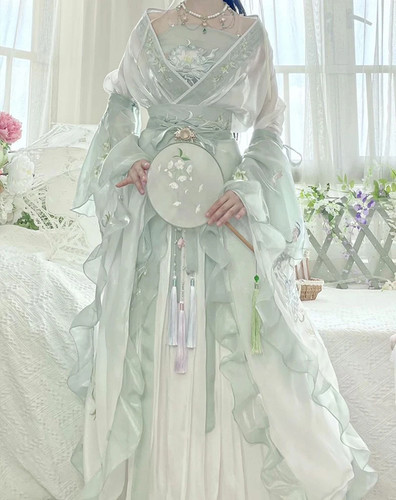 Vestito hanfu verde - hanfu,