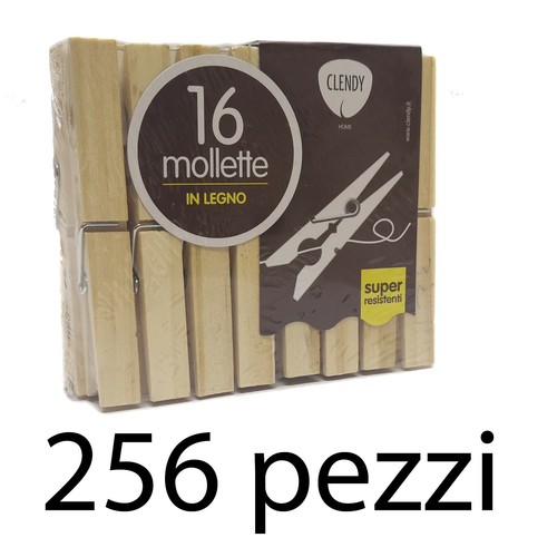 256 mollette legno - pz, in
