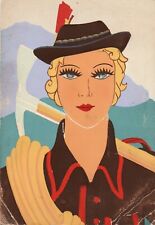  stile Meschini Donna con Cappello alpinista pochoir edit.  Picchianti Terni