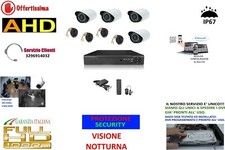 KIT VIDEOSORVEGLIANZA AHD IP CLOUD DVR 4 CANALI 4 TELECAMERE HD IR 2 MPX HD500G