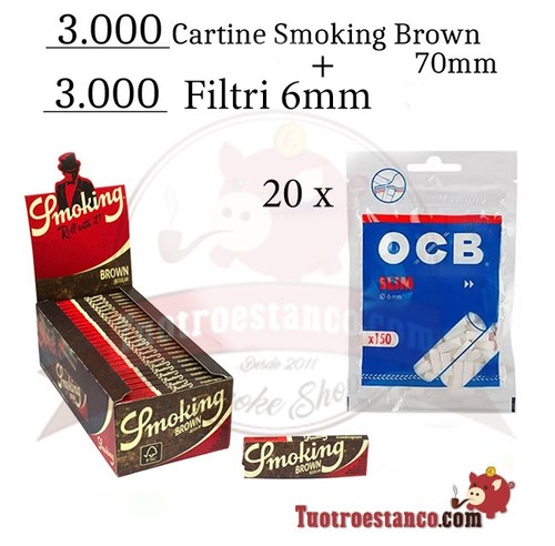000 cartine smoking - cartine, browm