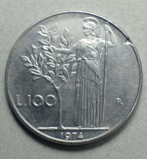 Italy 100 Lire 1974-R KM#96.1