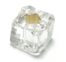 500 gr. TUBI QUADRI PRECIOSA DA CUCIRE mm2,6X2,6 CRYSTAL/ARGENTO