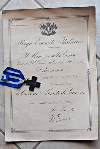 Ww1 decreto croce merito - ww1-decreto, e