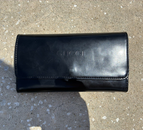 Gucci black folding wallet - black,