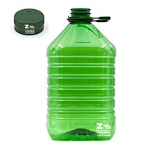 10 Pz CONTENITORE PET 5 Lt BOCCIONE VERDE CON TAPPO AUTOSIGILLANTE PER VINO OLIO