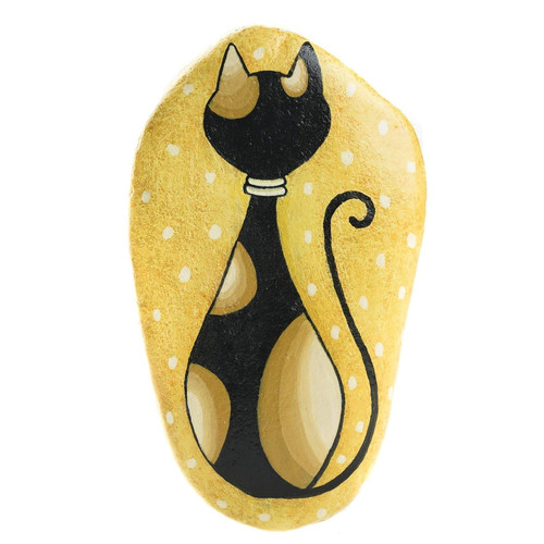 Gattino nero sasso - gattino,