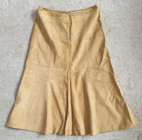 Gonna pelle beige brioni 42 - gonna, in