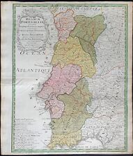 stampa antica mappa 1736 carta geografica portogallo eredi Homann acquaforte