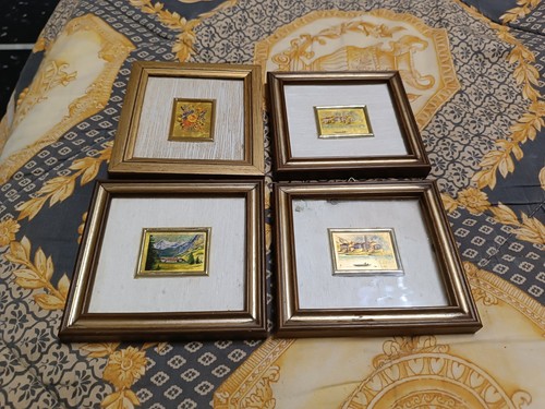 Quadretti foglia oro - , kt.23