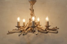 Lampadario legno deriva