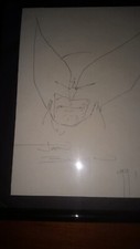 Wolverine disegno a matita autografo schizzo a matita firmato art John Bolton Marvel