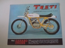 advertising Pubblicità 1970 MOTO TESTI CARABO CROSS 50