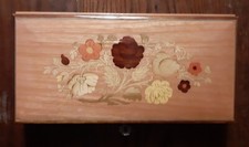 Carillon vintage legno Intarsiato Laccato scatola portagioie Torna a Sorrento