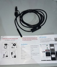 TELECAMERA ENDOSCOPICA 6 LED TUBO FLESSIBILE USB 10 MT IMPERMEABILE ISPEZIONE