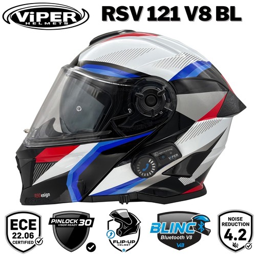 Casco moto anteriore - anteriore, viper
