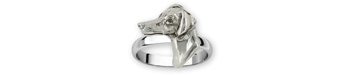 Anello doberman argento - anello,