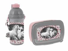 Love Horses Cavallo Bianco Set Colazione Box Porta Merenda,Borraccia Automatica 