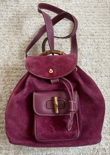 Zaino Gucci bambù scamosciato