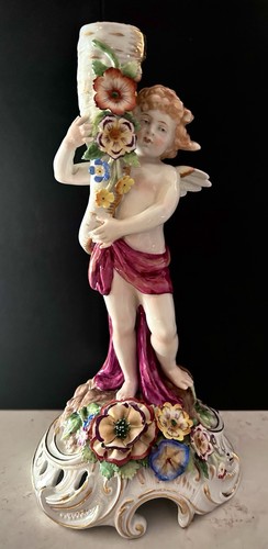 Antico portacandele cherubino