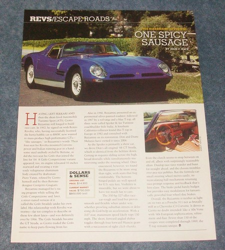 1968 bizzarrini spyder info - 1968,
