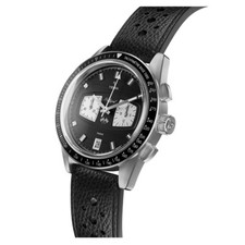 YEMA Rallygraf Reverse Panda Acciaio Ibrido Meccanico Quarzo Pelle Orologio Uomo