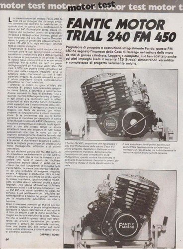 Advertising test motore fantic - motore,