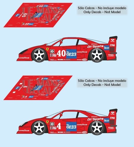 Decalcomanie ferrari f40 imsa - f40,