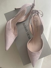 Sandali scarpe decolte Giorgio Armani bianco con laccetti caviglia trasparenti
