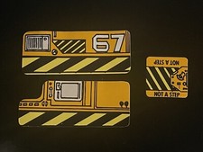 Nuovi adesivi Data East "CRANE" arancioni LAST ACTION HERO flipper gru set