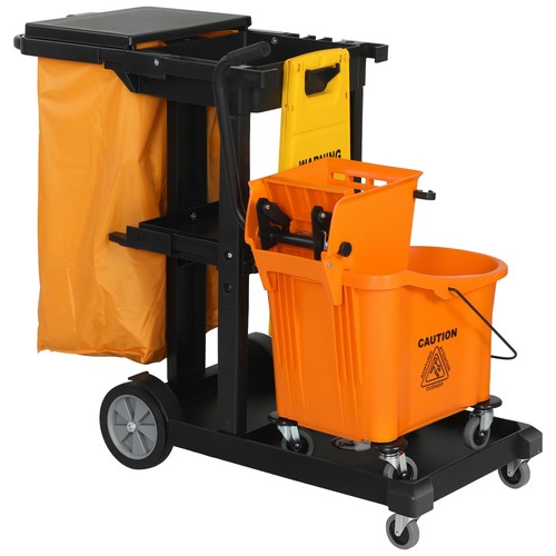Homcom carrello pulizie - con, 3