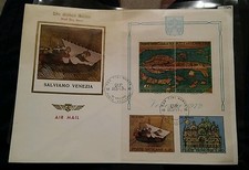 000 Francobolli The Golden Series Copertina Primo Giorno Posta Aerea 1972