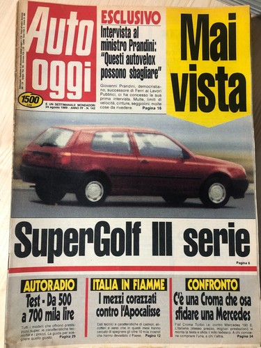 Rivista auto oggi 1989 142 - auto,