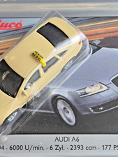 Taxi Schuco H0 26919 Audi A6 con targa in latta in confezione originale/2509-6