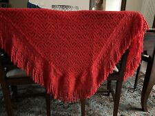 Grande scialle Balmain Paris vintage rosso