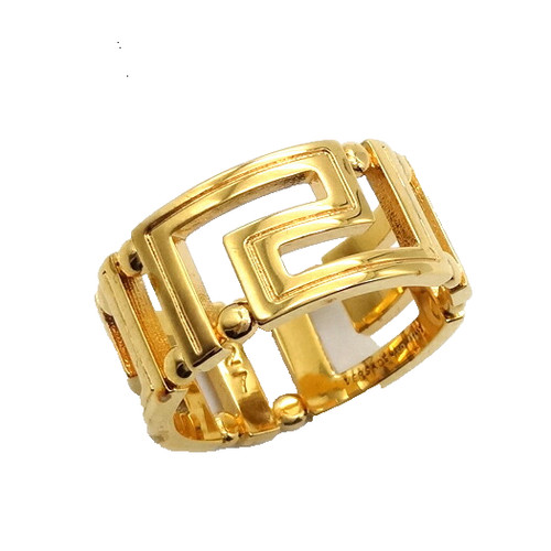 Anello versace greca tono - anello,