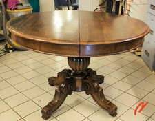 Tavolo Rotondo Antico Allungabile Noce