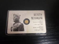 Benito Mussolini - Moneta 10 lire Dorata Commemorativa Fascismo - 8 KT