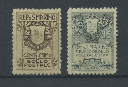 San marino 1910 stemmi - san, rari