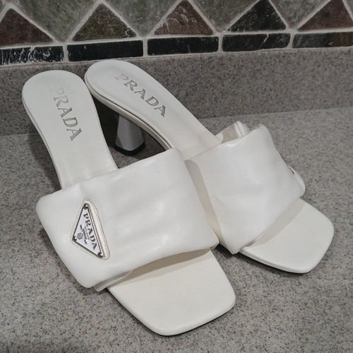 Prada logo tacco mulo pelle - tacco,