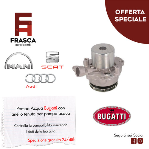Pompa acqua bugatti - acqua, acciaio